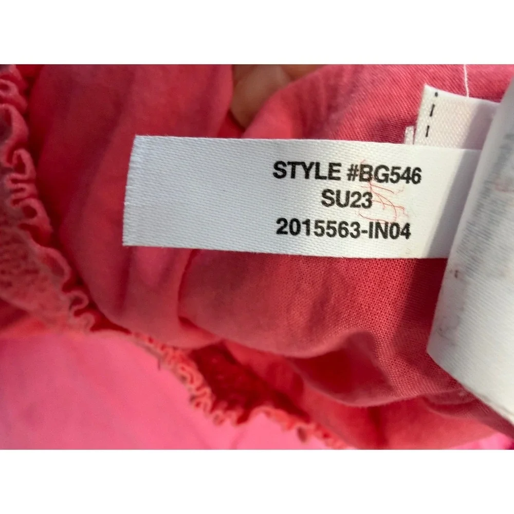 J Crew‎ Smocked Waist 100% Linen Mini Skirt Coral Pink XS Summer Beach Vacation